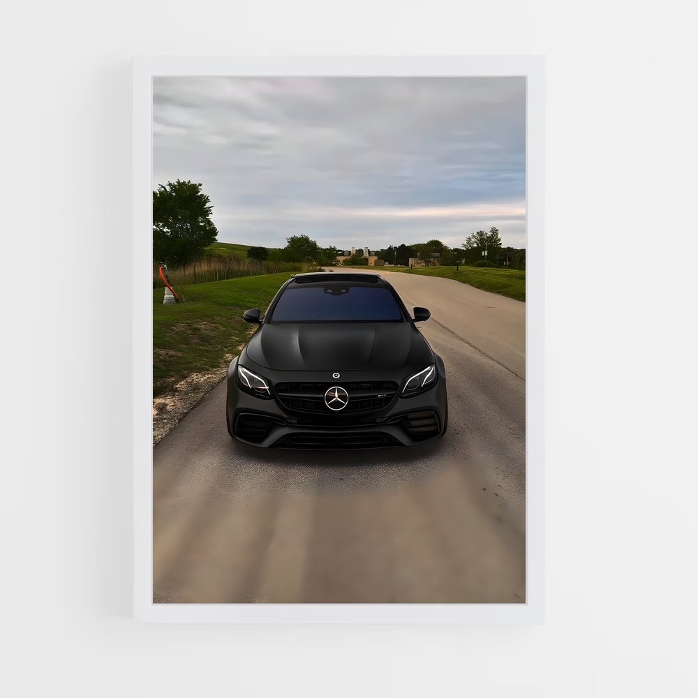 Poster Noir de Pouvoir – affiche Mercedes (vue 3)